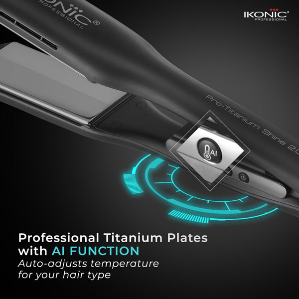 IKONIC PROFESSIONAL HAIR STRAIGHTENER PRO TITANIUM SHINE