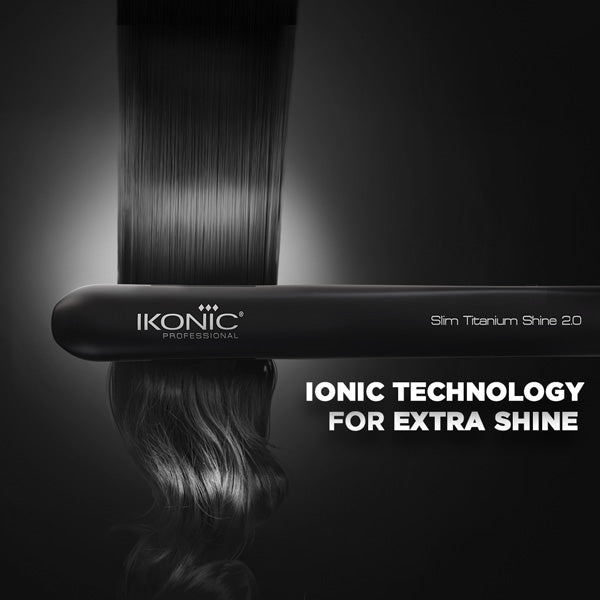 IKONIC PROFESSIONAL HAIR STRAIGHT SLIM TITANIUM SHINE BLACK SILVER