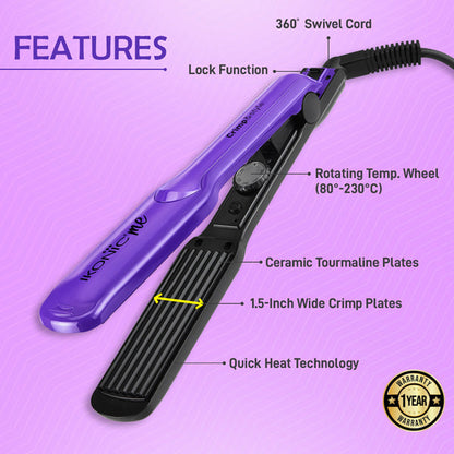 IKONIC PROFESSIONAL HAIR CRIMPER PURPLE