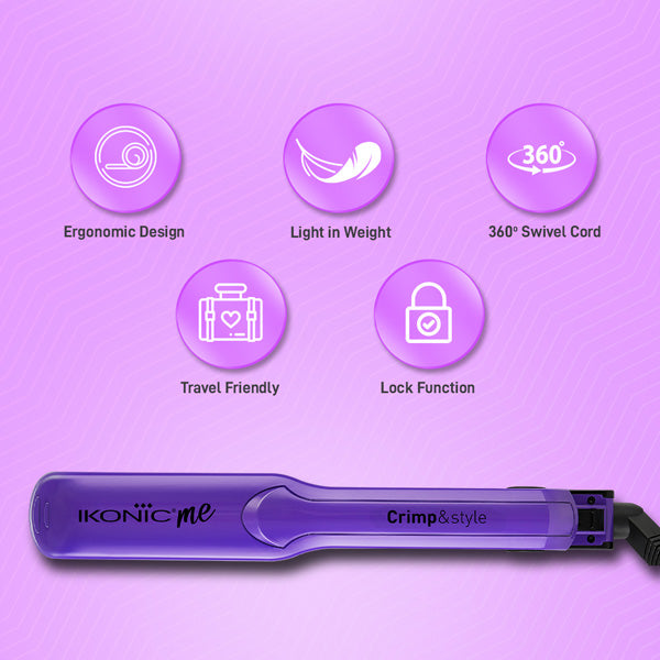 IKONIC PROFESSIONAL HAIR CRIMPER PURPLE