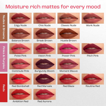LAKME 9TO5 FOREVER MATTE LIP CRAYON POISE PINK 1.1G