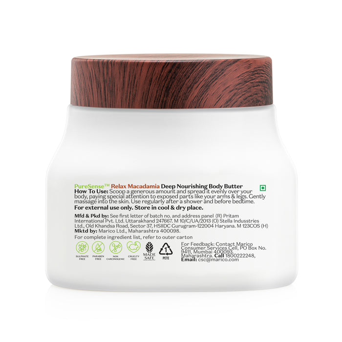 PURE SENSE BODY BUTTER DEEP NOURISHMACADMIA 140 ML