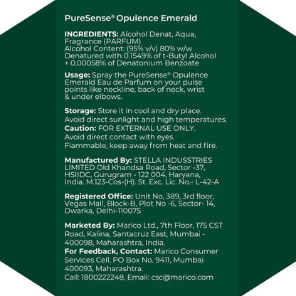 PURE SENSE PERFUME OPULENCE EMERALD 100 ML