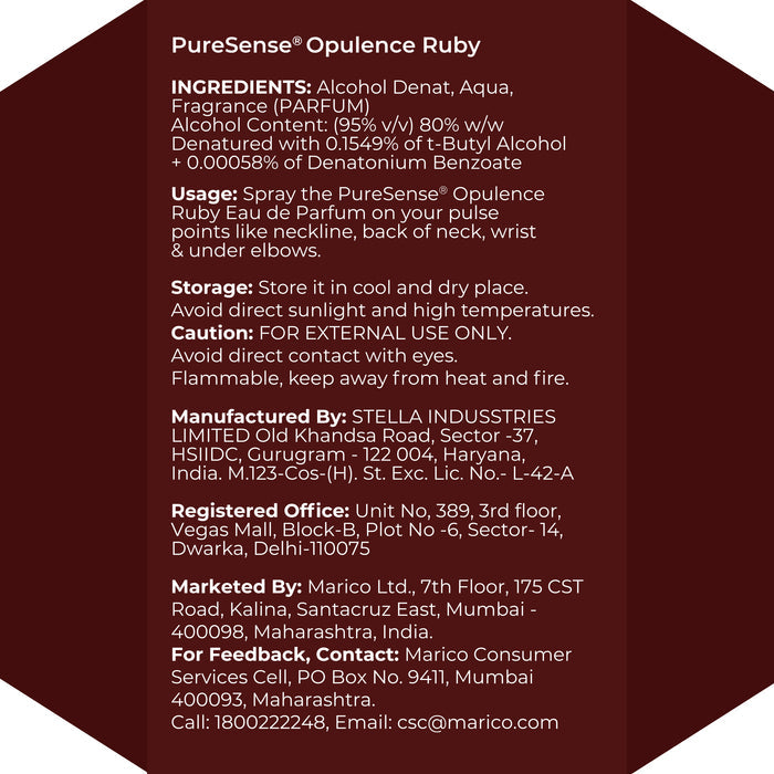 PURE SENSE OPULENCE RUBY 100ML