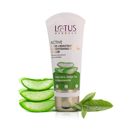 LOTUS HERBALS ACTIVE ALOE SCRUB BRIGHTENING