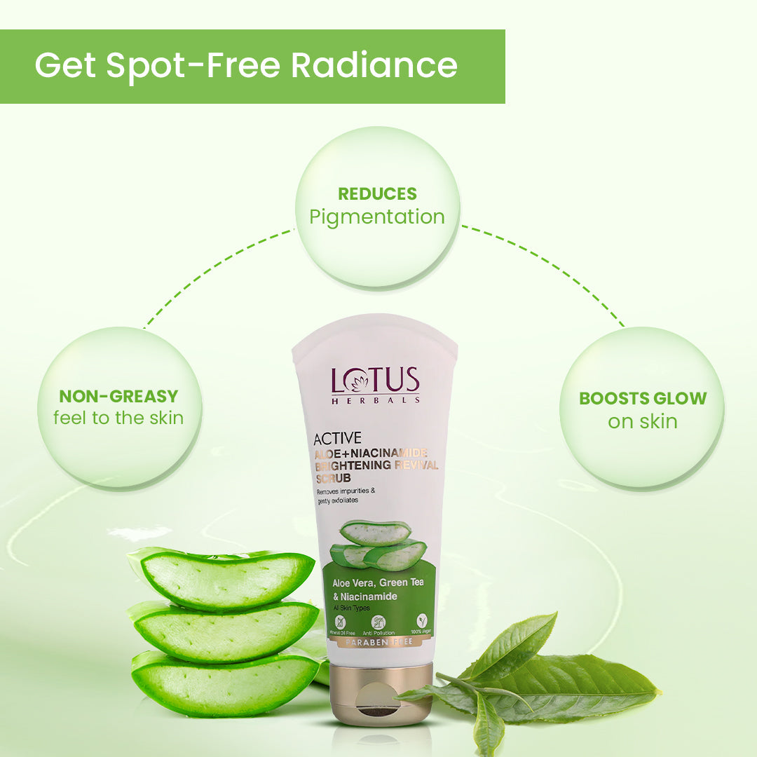 LOTUS HERBALS ACTIVE ALOE SCRUB BRIGHTENING