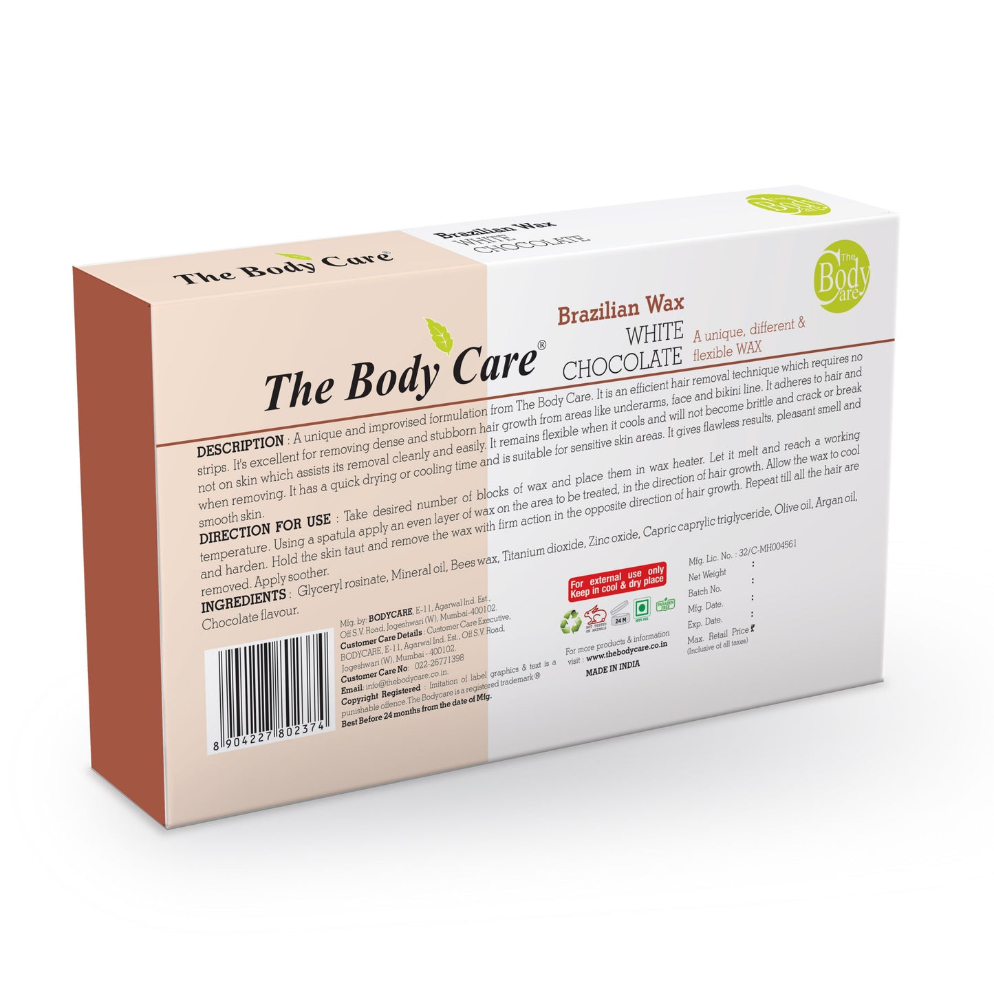 THE BODY CARE WAX BRAZILIAN CUBE