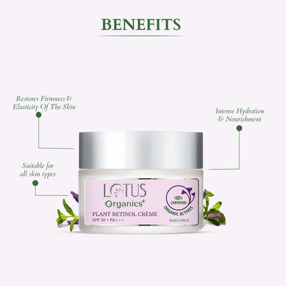 LOTUS ORGANICS PLANT RETINOL CREAM SPF 20 50GM