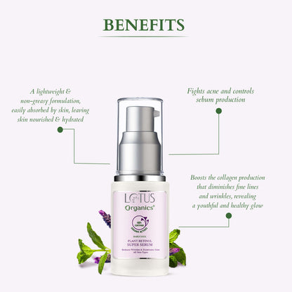 LOTUS ORGANICS PLANT RETINOL SUPER SERUM 30ML