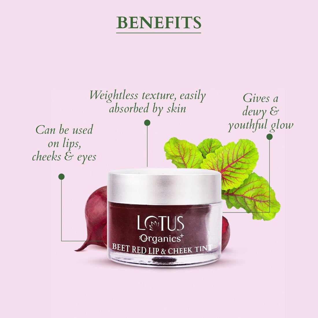 LOTUS ORGANICS BEETROOT LIP AND CHEEK TINT 10GM