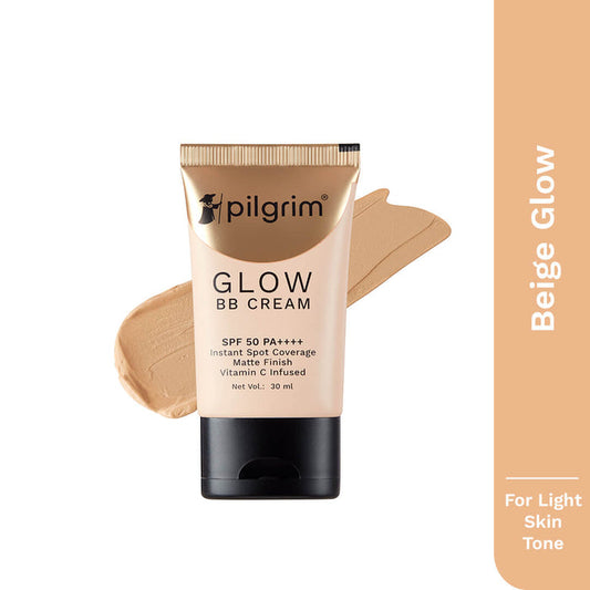 PILGRIM BB CREAM GLOW 01 BEIGE GLOW WITH SPF50 30ML