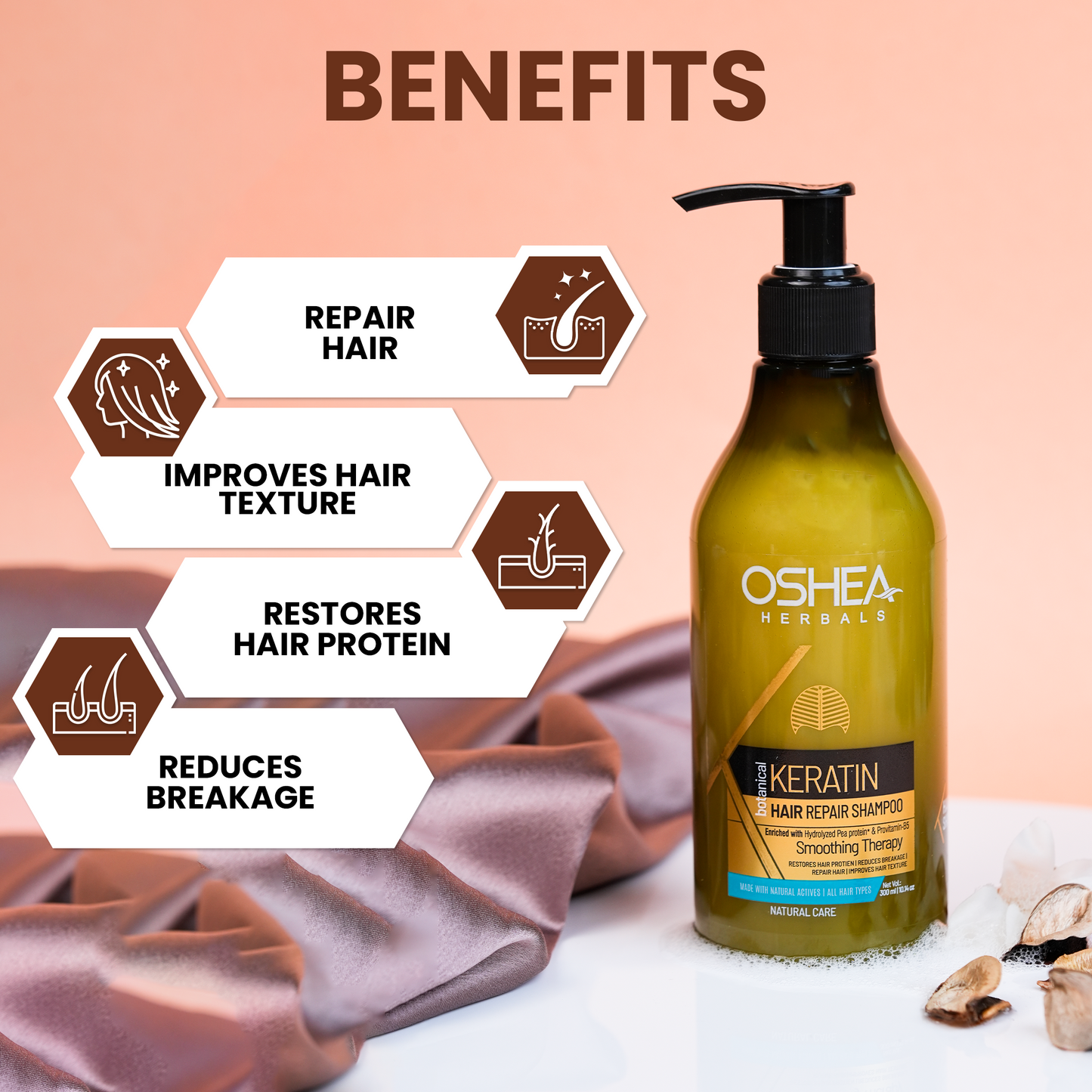 OSHEA SHAMPOO KERATIN 500ML