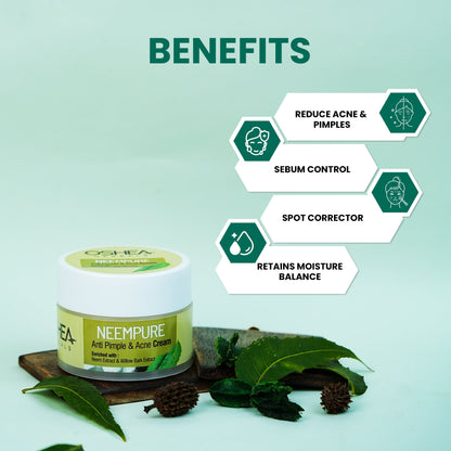 OSHEA NEEMPURE ANTI PIMPLE & ACNE CREAM 50G