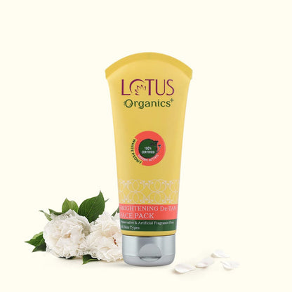 LOTUS ORGANICS BRIGHTENING DE TAN FACE PACK 100GM