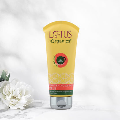 LOTUS ORGANICS BRIGHTENING DE TAN SCRUB 100GM