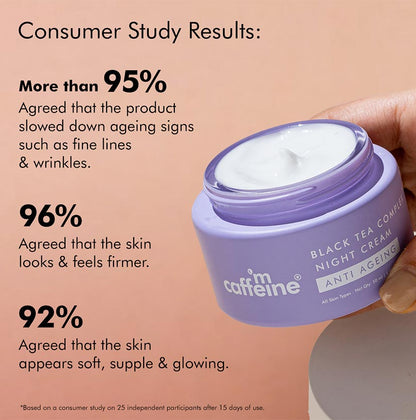MCAFFEINE CREAM NIGHT BLACK TEA ANTI AGEING 50ML