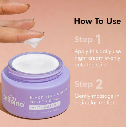MCAFFEINE CREAM NIGHT BLACK TEA ANTI AGEING 50ML