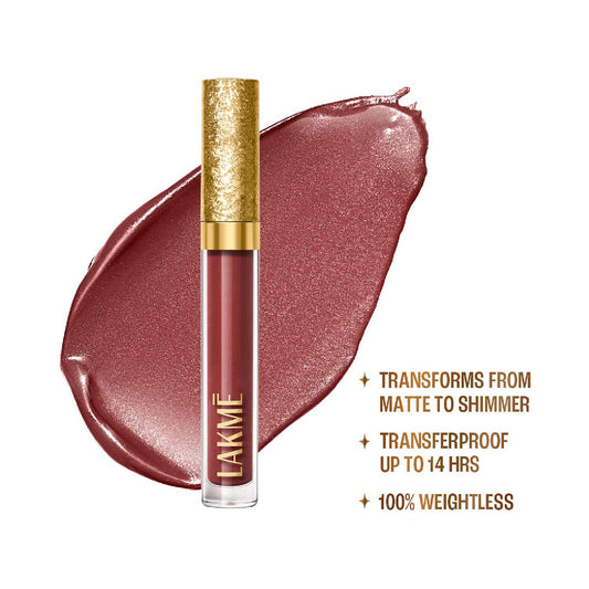 Lakme Be-Jewel Shimmer Lip Liquid Lipstick 304 Nude Sparkle