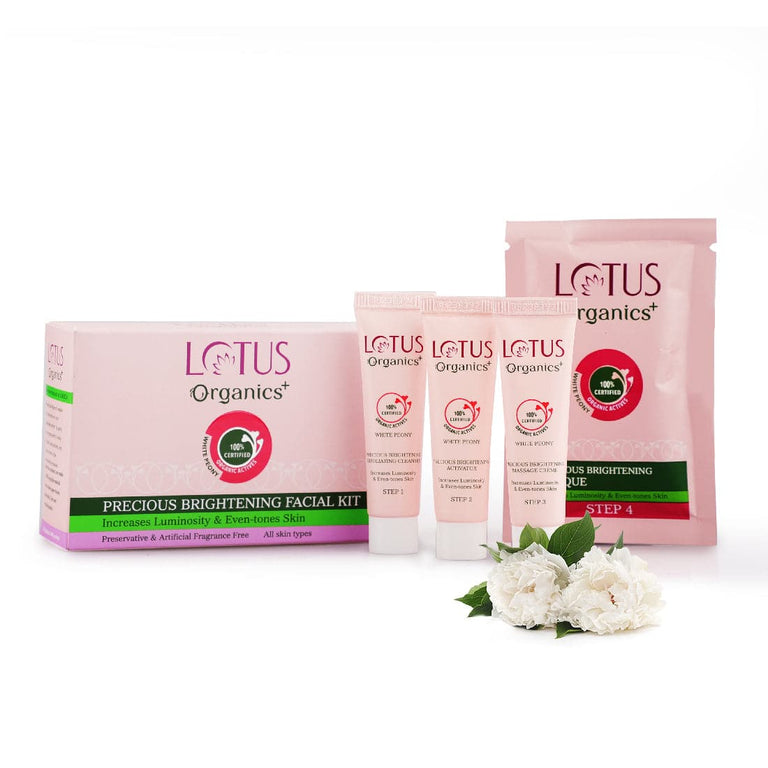 LOTUS ORGANICS PRECIOUS BRIGHTENING FACIAL KIT 47GM