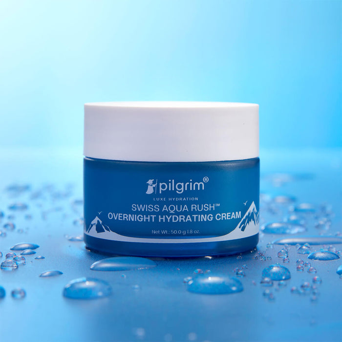 PILGRIM HYDRATING SWISS AQUA RUSH OVERNIGHT NIGHT CREAM 50GM