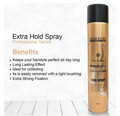 HAIR PURE HAIR SPRAY EXTRA HOLD 430ML