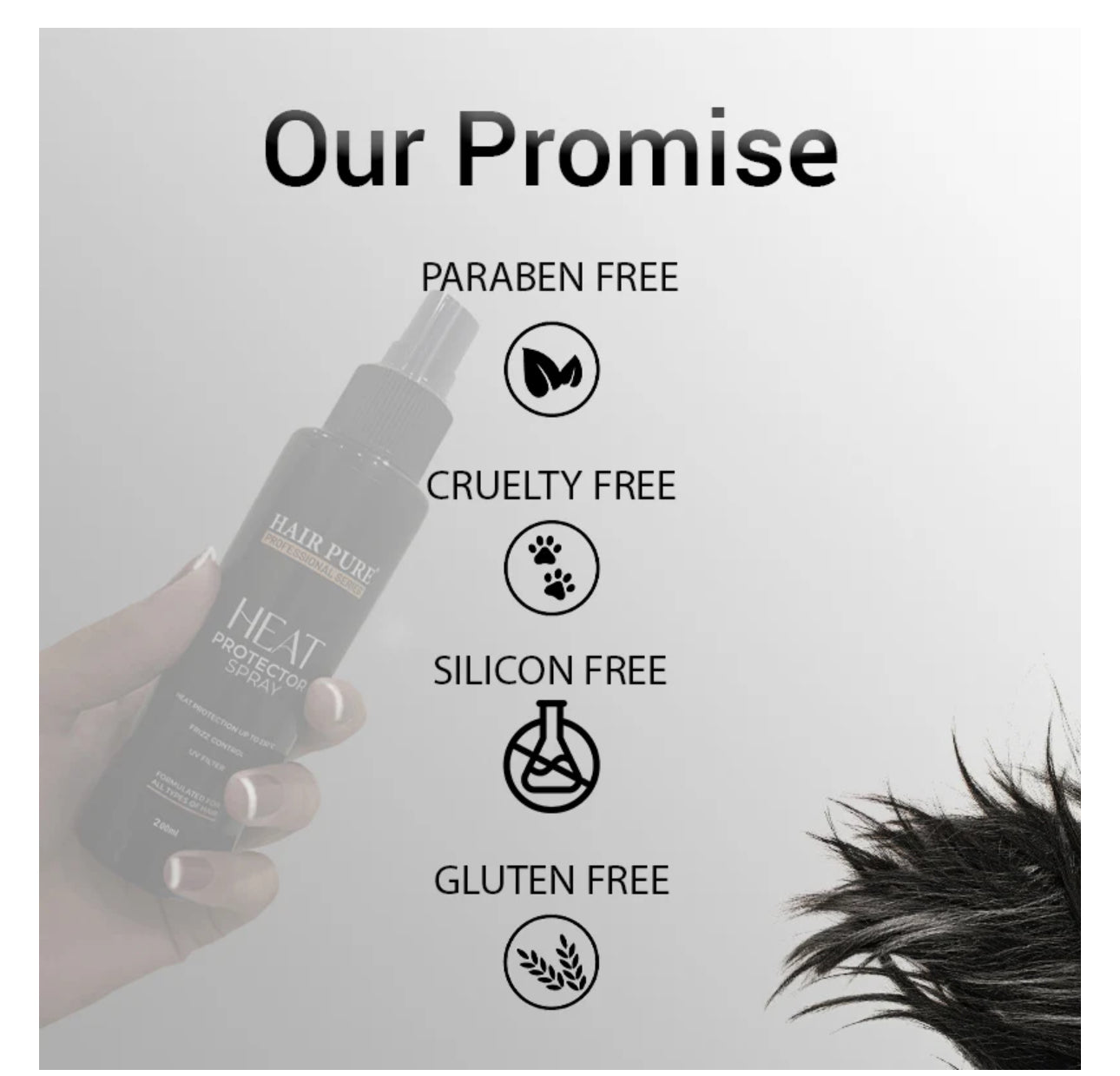 HAIR PURE HAIR SPARY HEAT PROTECTOR 200ML