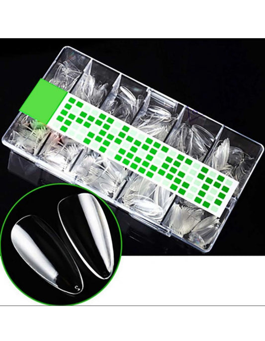 शिल्स नेल टिप्स बादाम बड़ा