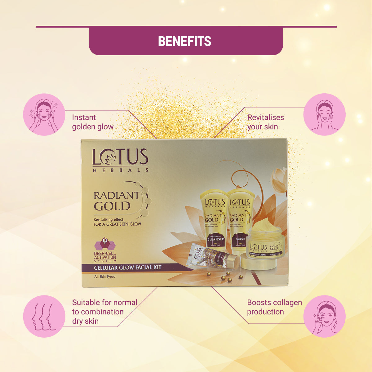 LOTUS HERBALS FACIAL KIT GOLD