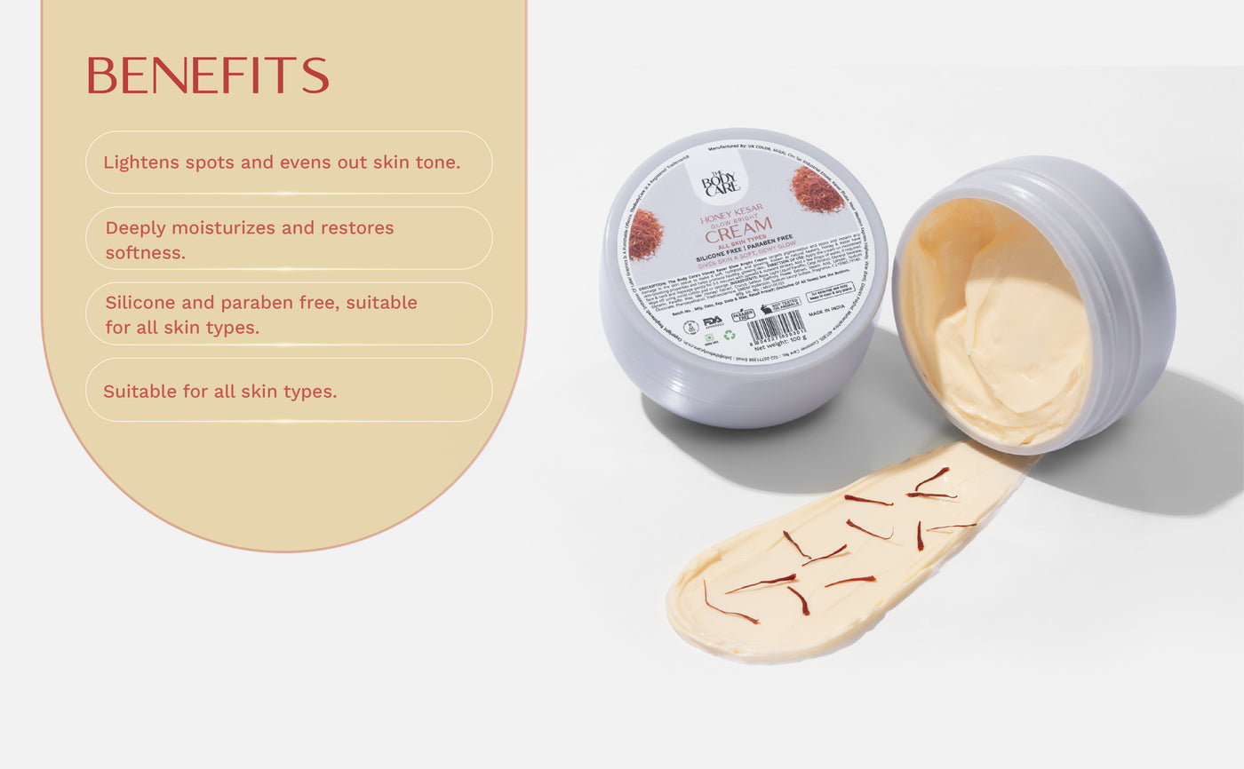 बॉडी केयर मसाज क्रीम हनी केसर 100 ग्राम 