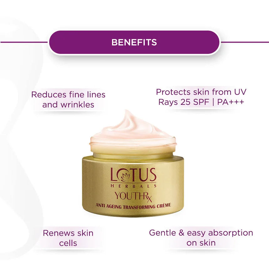 LOTUS HERBALS YOUTHRX ANTI AGEING GEL CREAM 50 GM