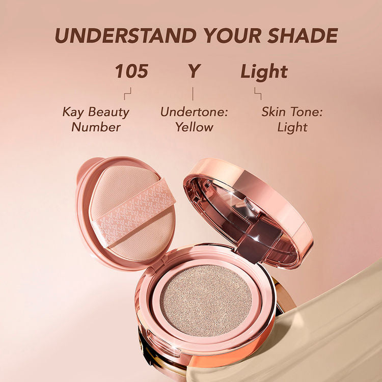 KAY BEAUTY HYDRA CLOUD CUSHION FOUNDATION 105Y LIGH14G