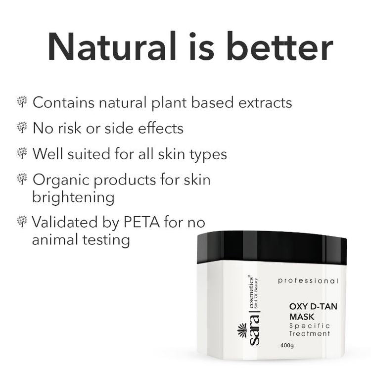 SARA BEAUTY D TAN CLEANSR[OXY PACK] 400 GM