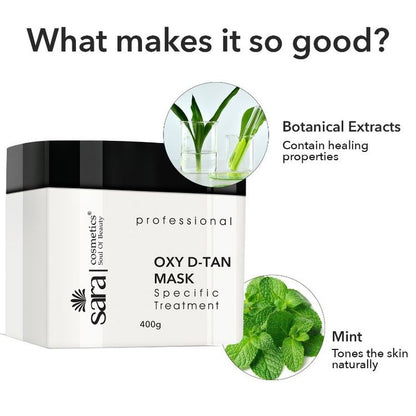 SARA BEAUTY D TAN CLEANSR[OXY PACK] 400 GM