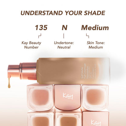 KAY BEAUTY SOFT MATTE FULL COVERAGE FOUNDATION 135N MEDIUM
