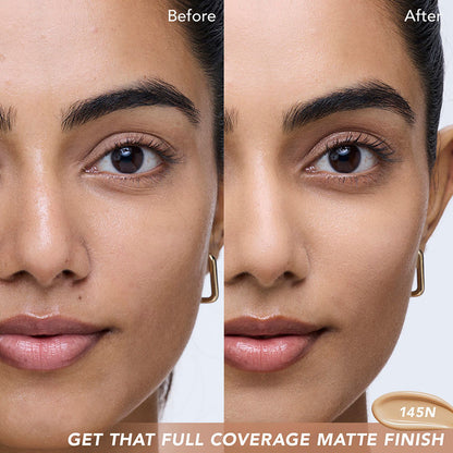 KAY BEAUTY SOFT MATTE FULL COVERAGE FOUNDATION 145N MEDIUM