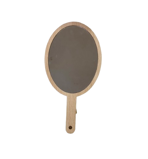 MIRROR WOODEN OVAL BIG