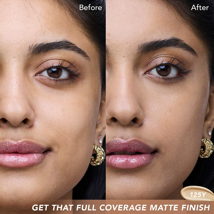 KAY ब्यूटी सॉफ्ट मैट फुल कवरेज फाउंडेशन 125Y मीडियम 30ML