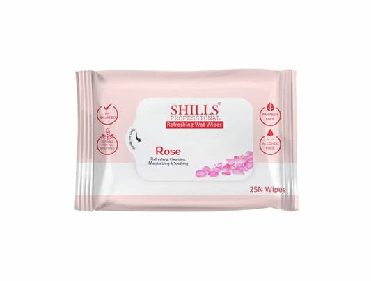 SHILLS WET WIPES ROSE 25N