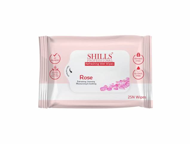 SHILLS WET WIPES ROSE 25N