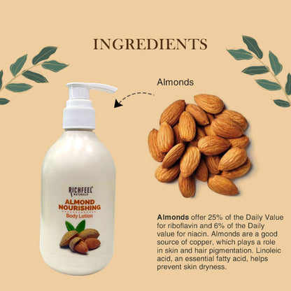 RICHFEEL ALMOND NOURISHING BODY LOTION 200ML