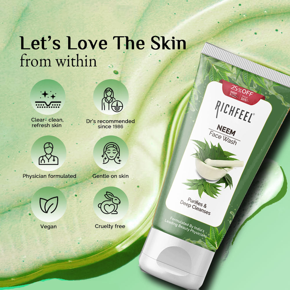 RICHFEEL NEEM FACE WASH 100G