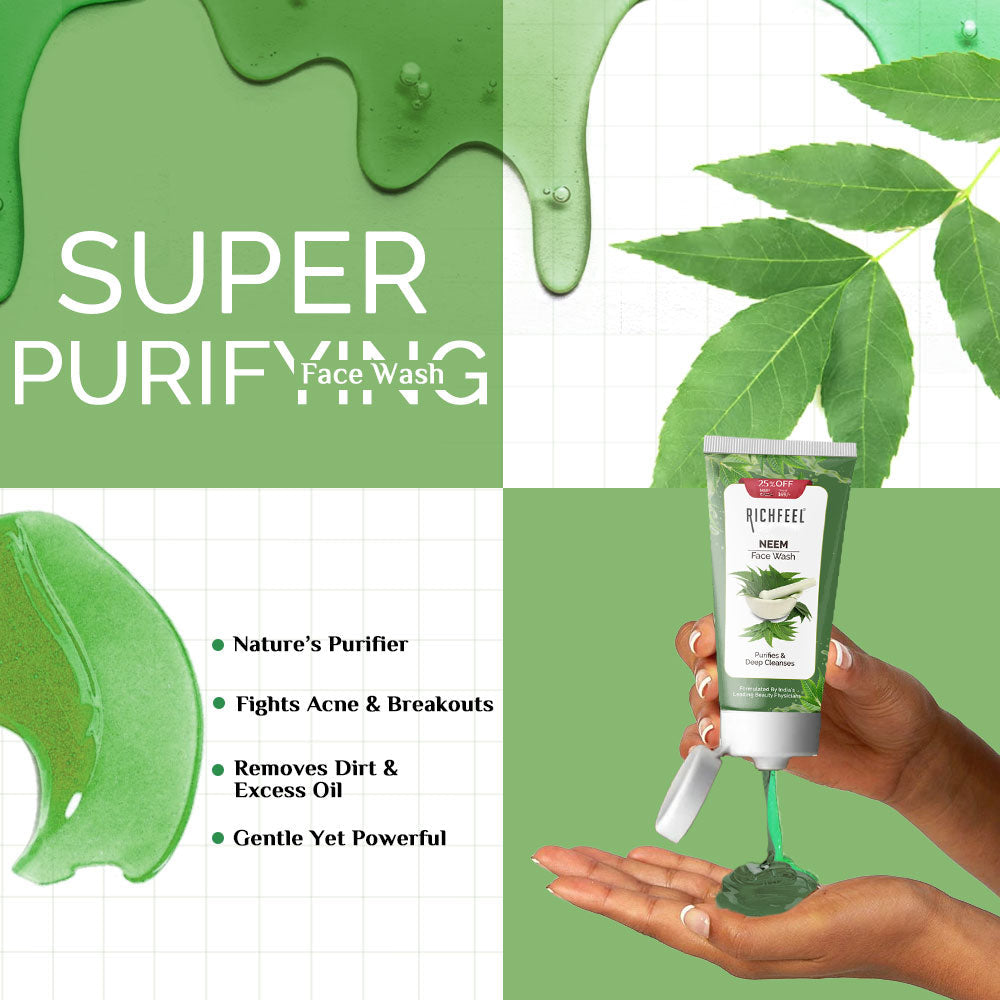RICHFEEL NEEM FACE WASH 100G