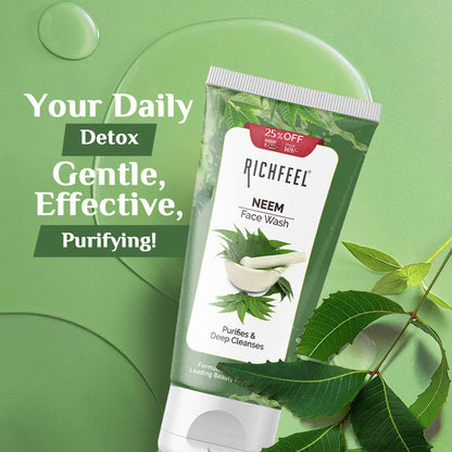RICHFEEL NEEM FACE WASH 100G