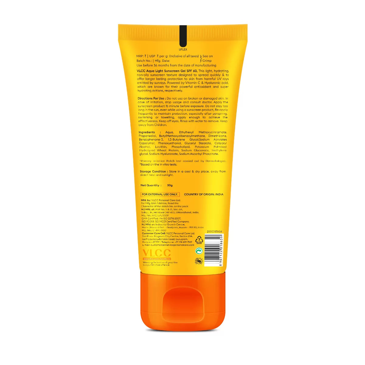 VLCC SPF 60 SUN SCREEN AQUA LIGHT GEL 30G