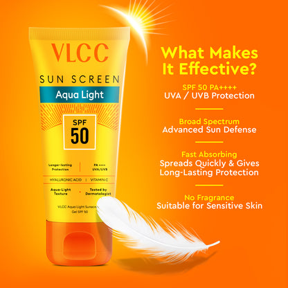VLCC SPF 50 SUN SCREEN AQUA LIGHT GEL  100G