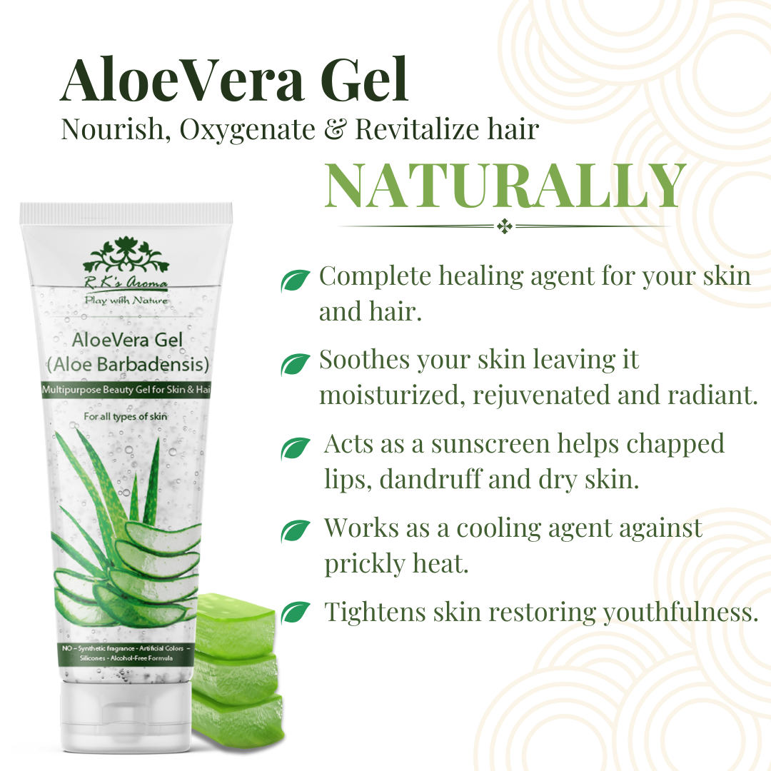 R.K.AROMA GEL ALOEVERA 250 GRM