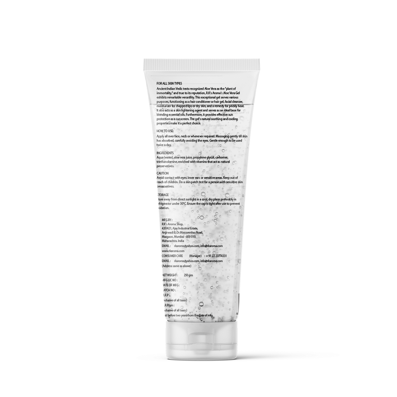 R.K.AROMA GEL ALOEVERA 250 GRM