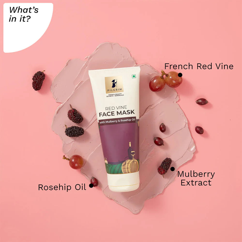 PILGRIM RED VINE MULBERRY ROSEHIP OIL FACE MASK 100G