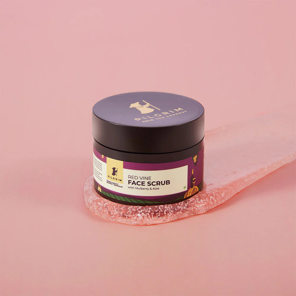 PILGRIM RED VINE WITH MULBERRY AND ALOE FACE SCRUB 50GM