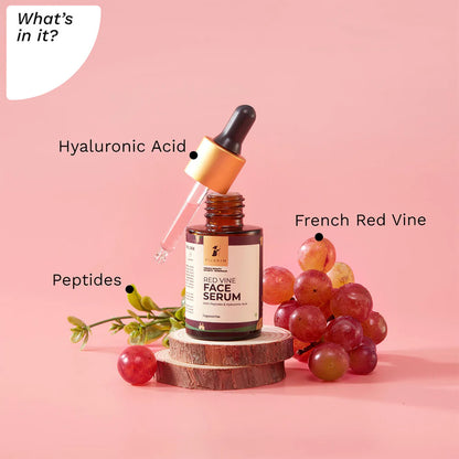 PILGRIM RED VINE WITH PEPTIDES AND HYALURONIC ACID FACE SERUM 30ML